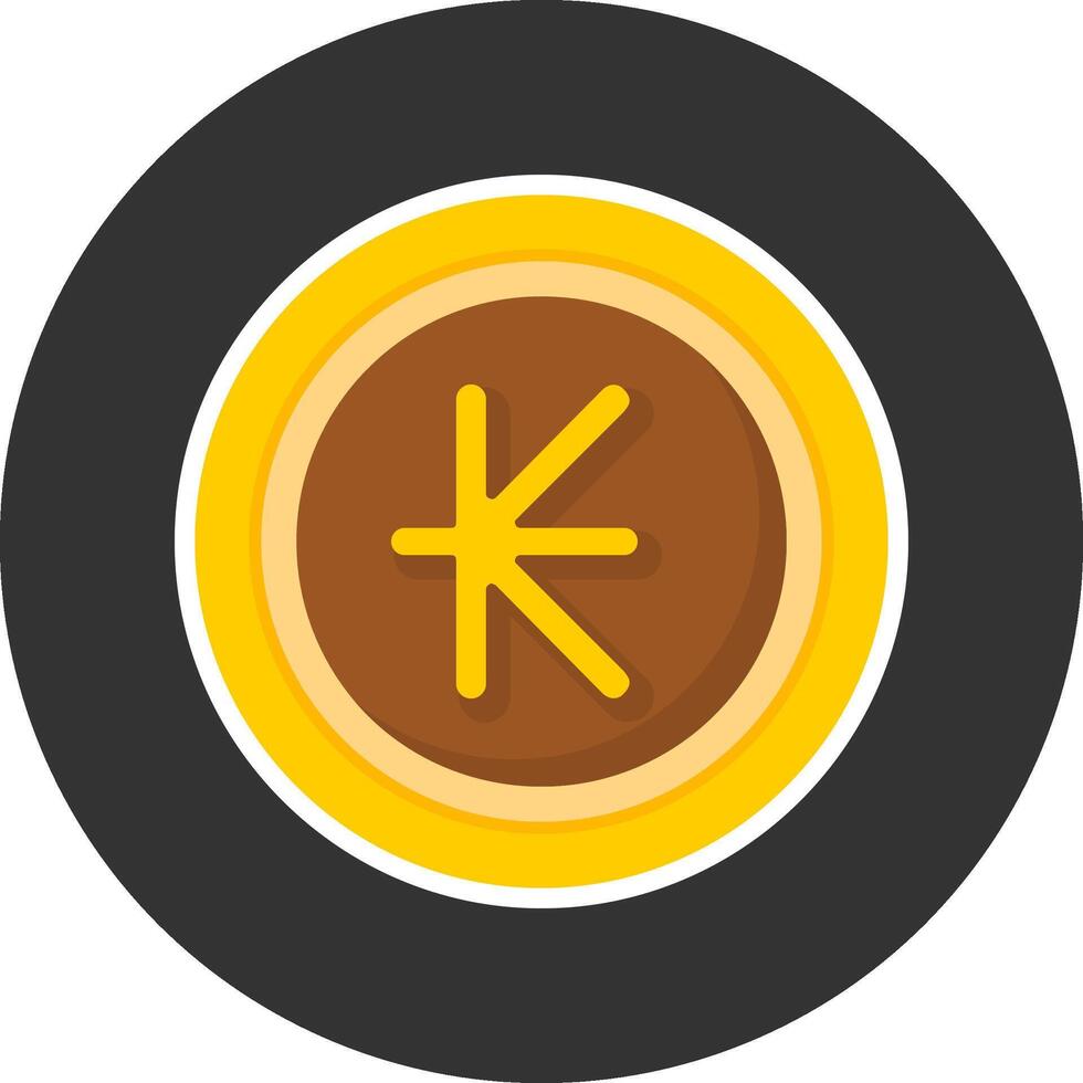 Lao Kip Sign Flat Grey Circle Style Icon vector