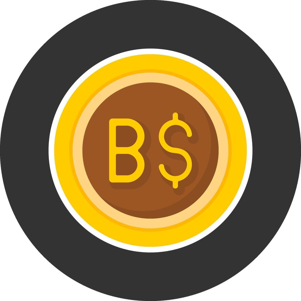Brunei Dollar Sign Flat Grey Circle Style Icon vector