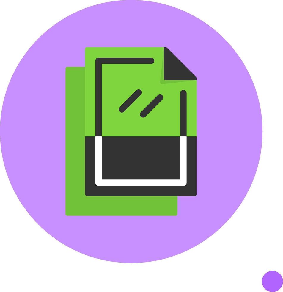 Copy Document Flat Long Shadow Style Icon vector