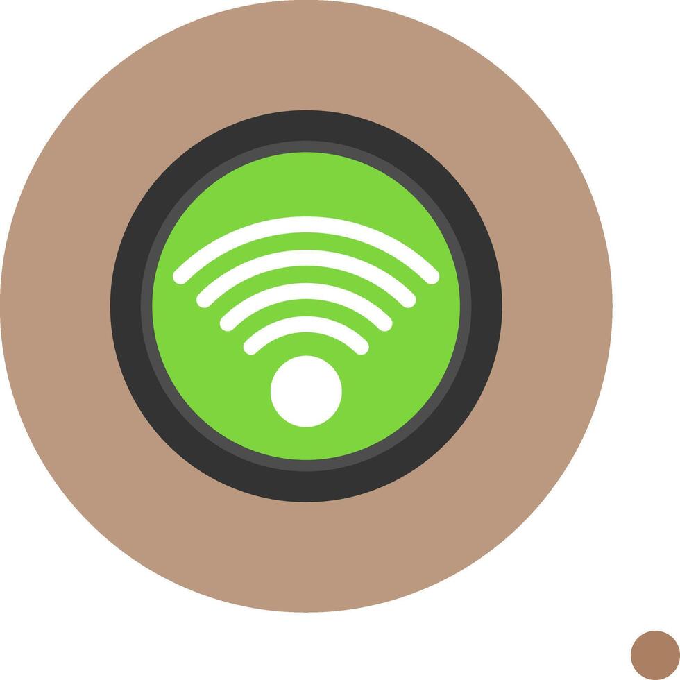 Wifi Flat Long Shadow Style Icon vector