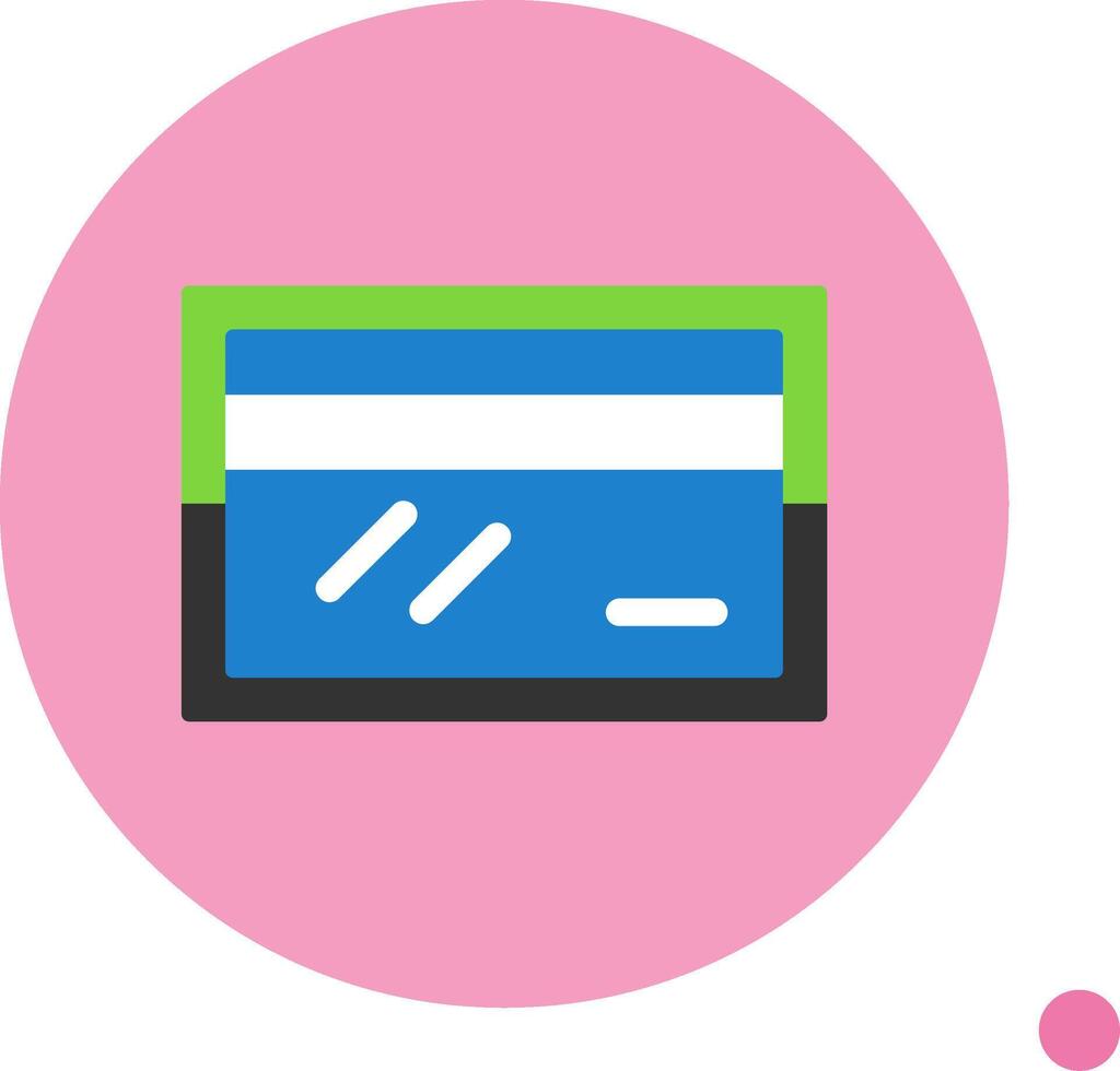 Credit Card Flat Long Shadow Style Icon vector