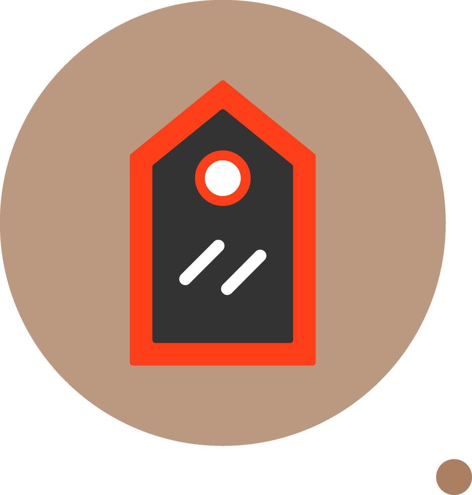 Tag Flat Long Shadow Style Icon vector