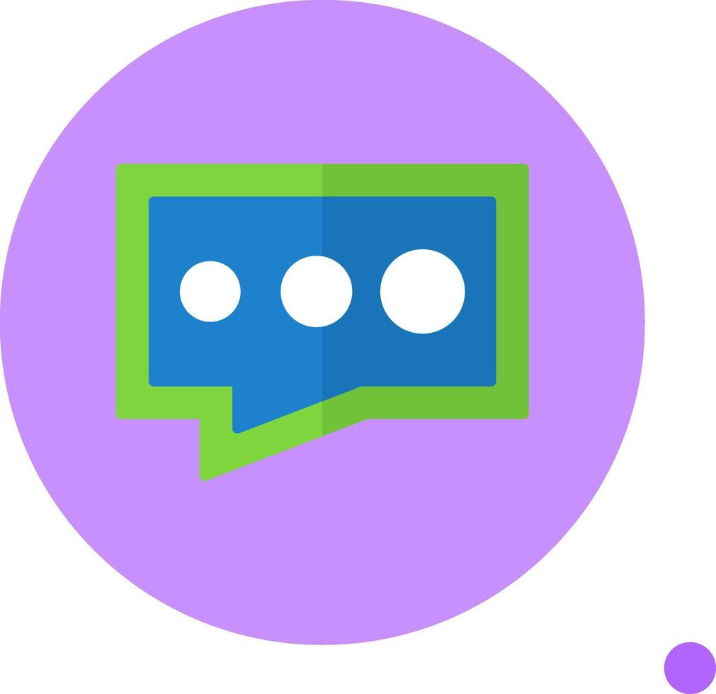 Message Flat Long Shadow Style Icon vector