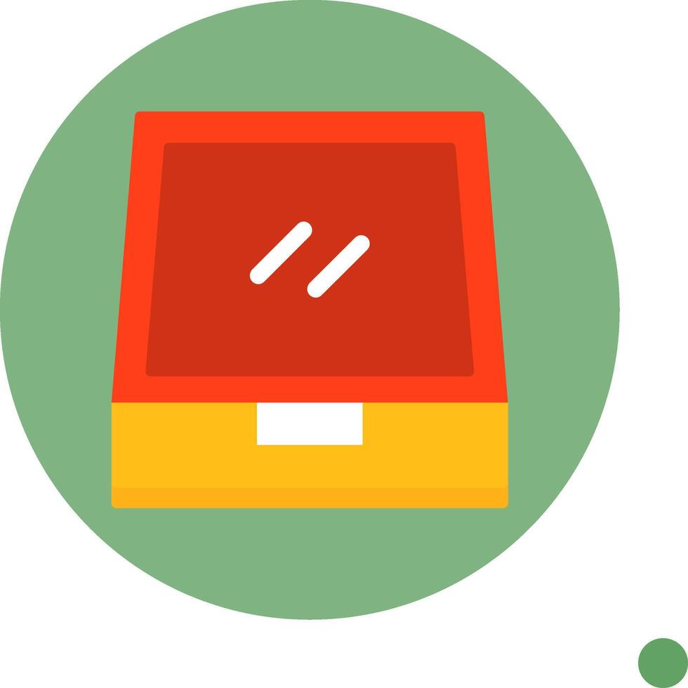 File Drawer Flat Long Shadow Style Icon vector