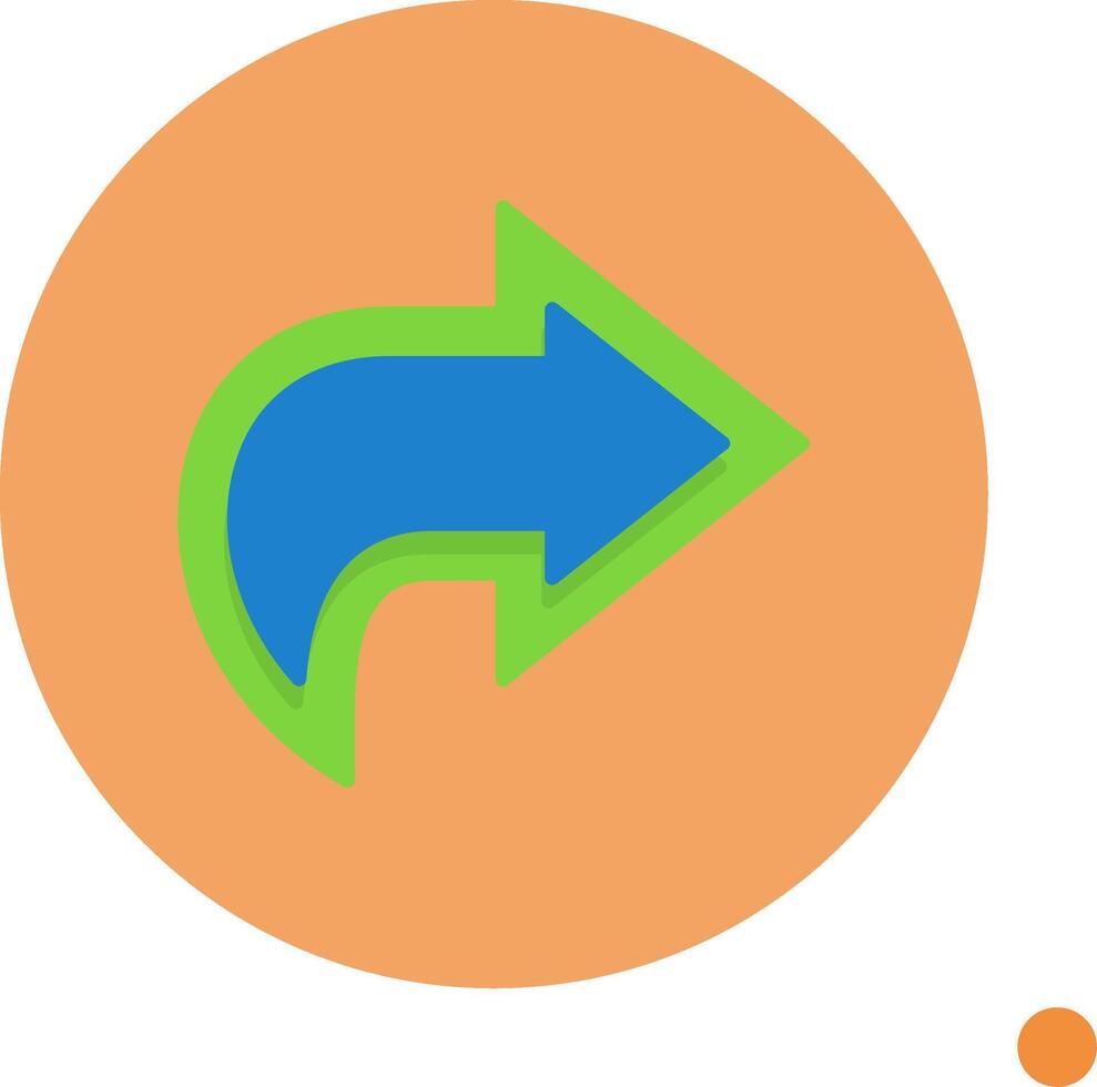 Redo Flat Long Shadow Style Icon vector