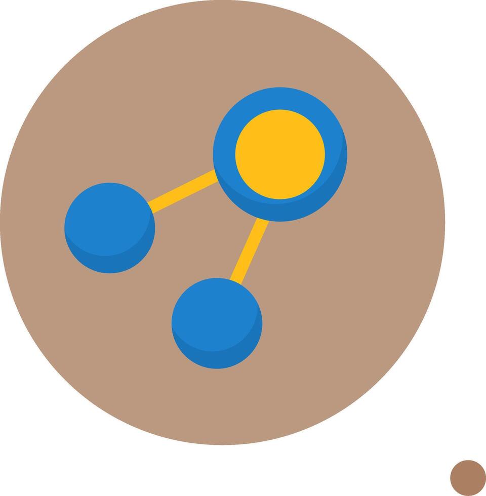 Share Flat Long Shadow Style Icon vector
