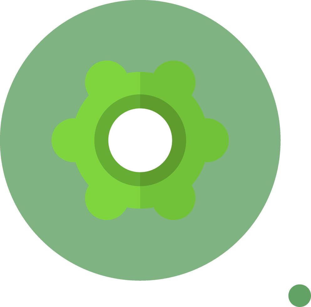 Gear Flat Long Shadow Style Icon vector