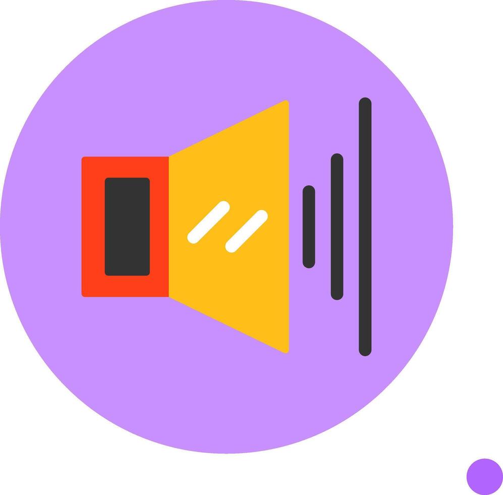 Volume Flat Long Shadow Style Icon vector