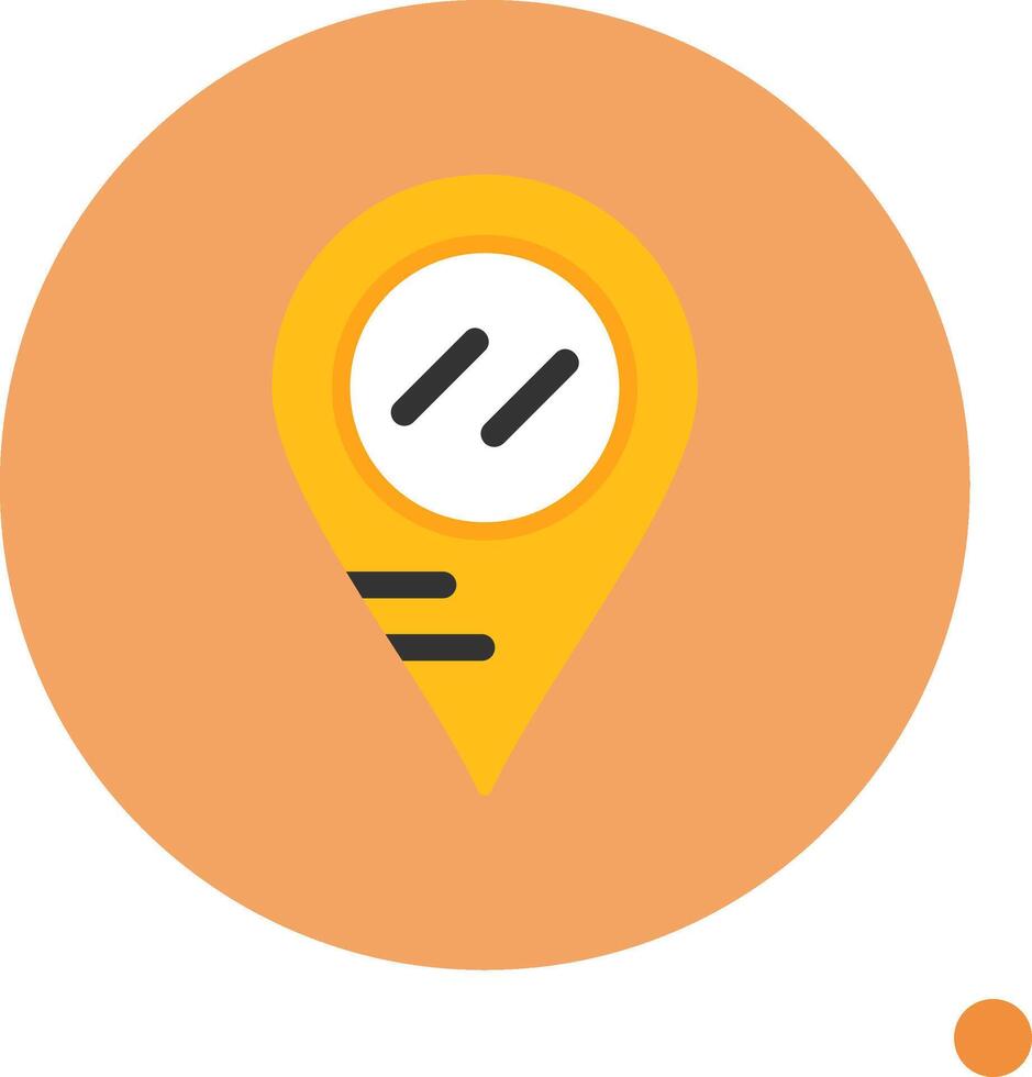 Location Flat Long Shadow Style Icon vector
