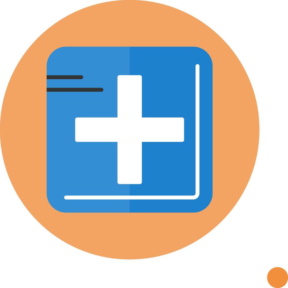 Add Flat Long Shadow Style Icon vector