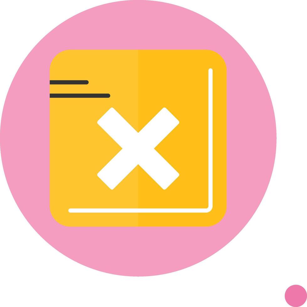 Cross Flat Long Shadow Style Icon vector