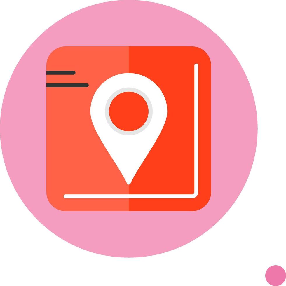 GPS Flat Long Shadow Style Icon vector