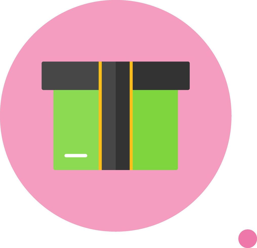Gift Flat Long Shadow Style Icon vector