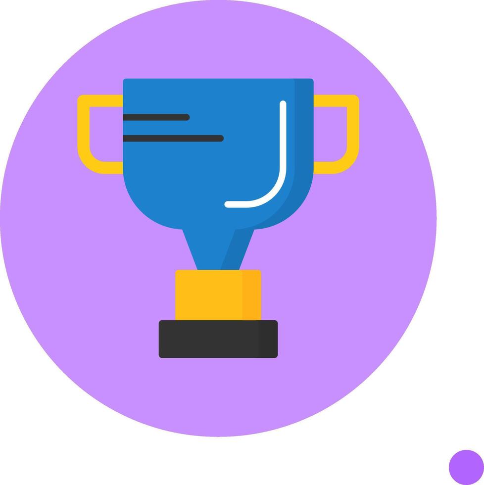 Trophy Flat Long Shadow Style Icon vector