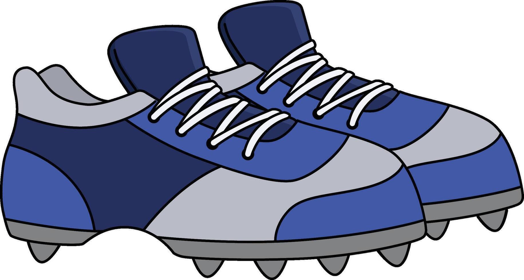 American Football Shoes Cartoon Colored Clipart vector