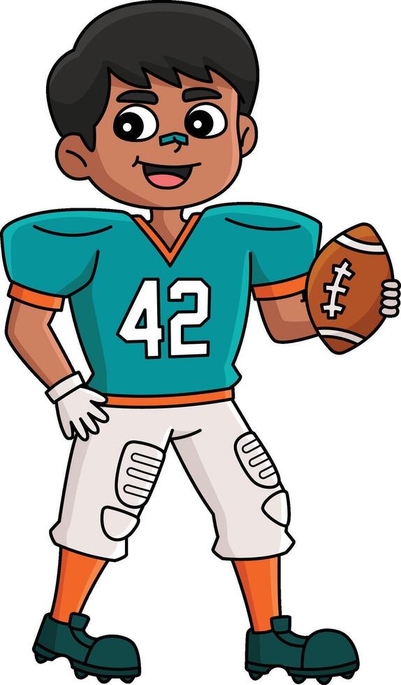 American Football Player Center Position Clipart vector