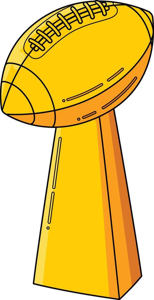 American Football Super Bowl Trophy Clipart vector