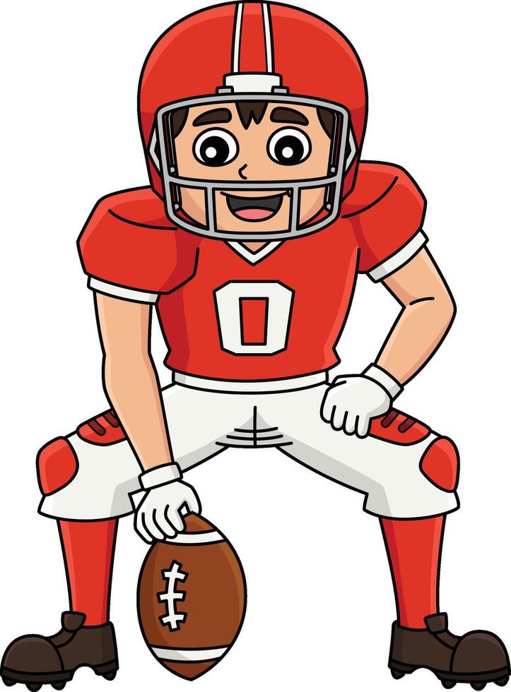 American Football Player Center Snaps Clipart vector