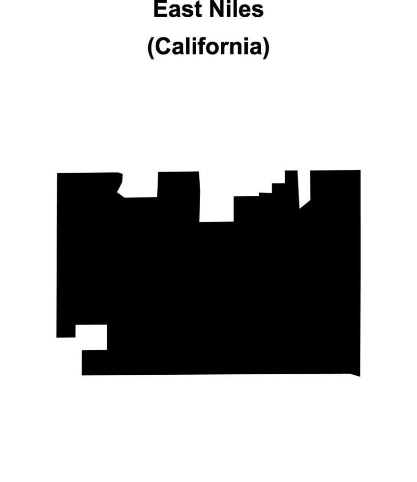 East Niles, California blank outline map vector