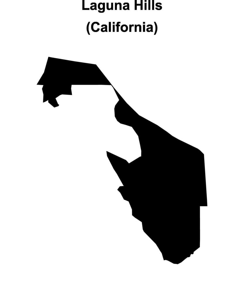 Laguna Hills, California blank outline map vector