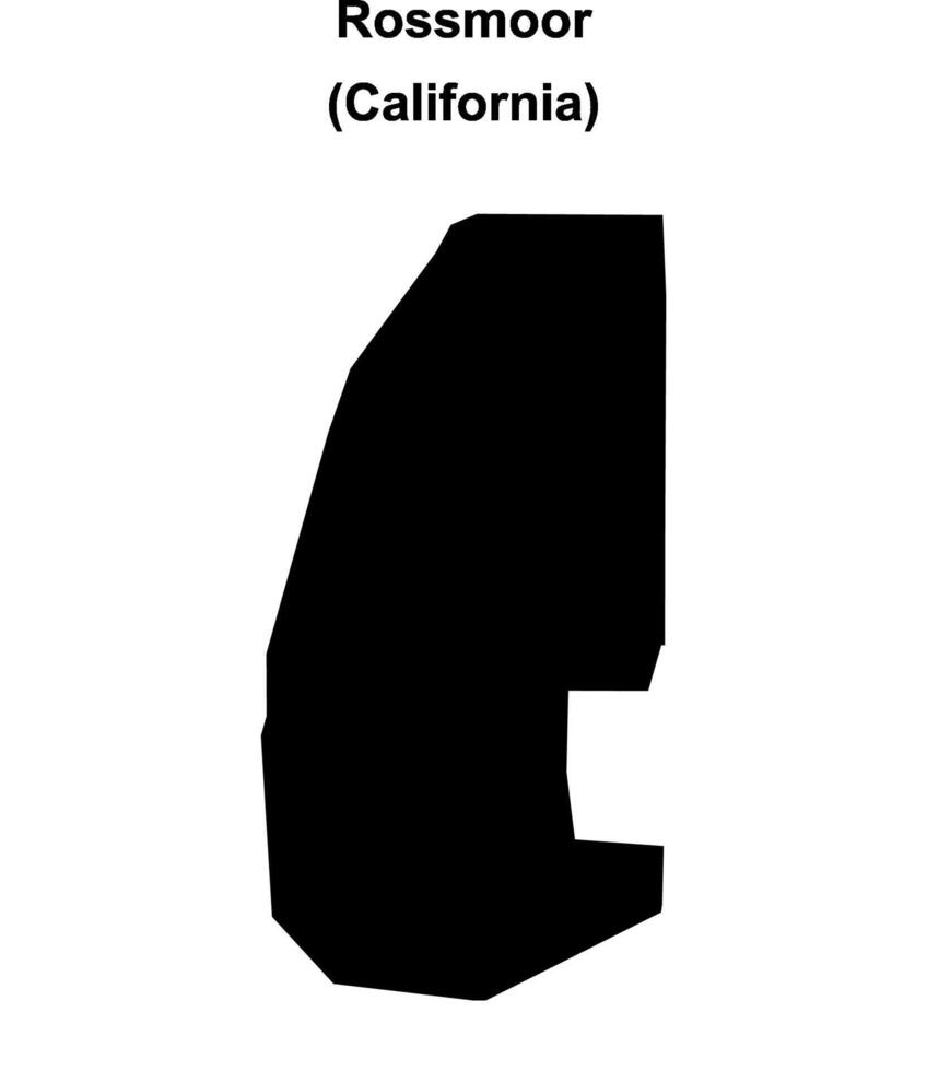 Rossmoor, California blank outline map vector