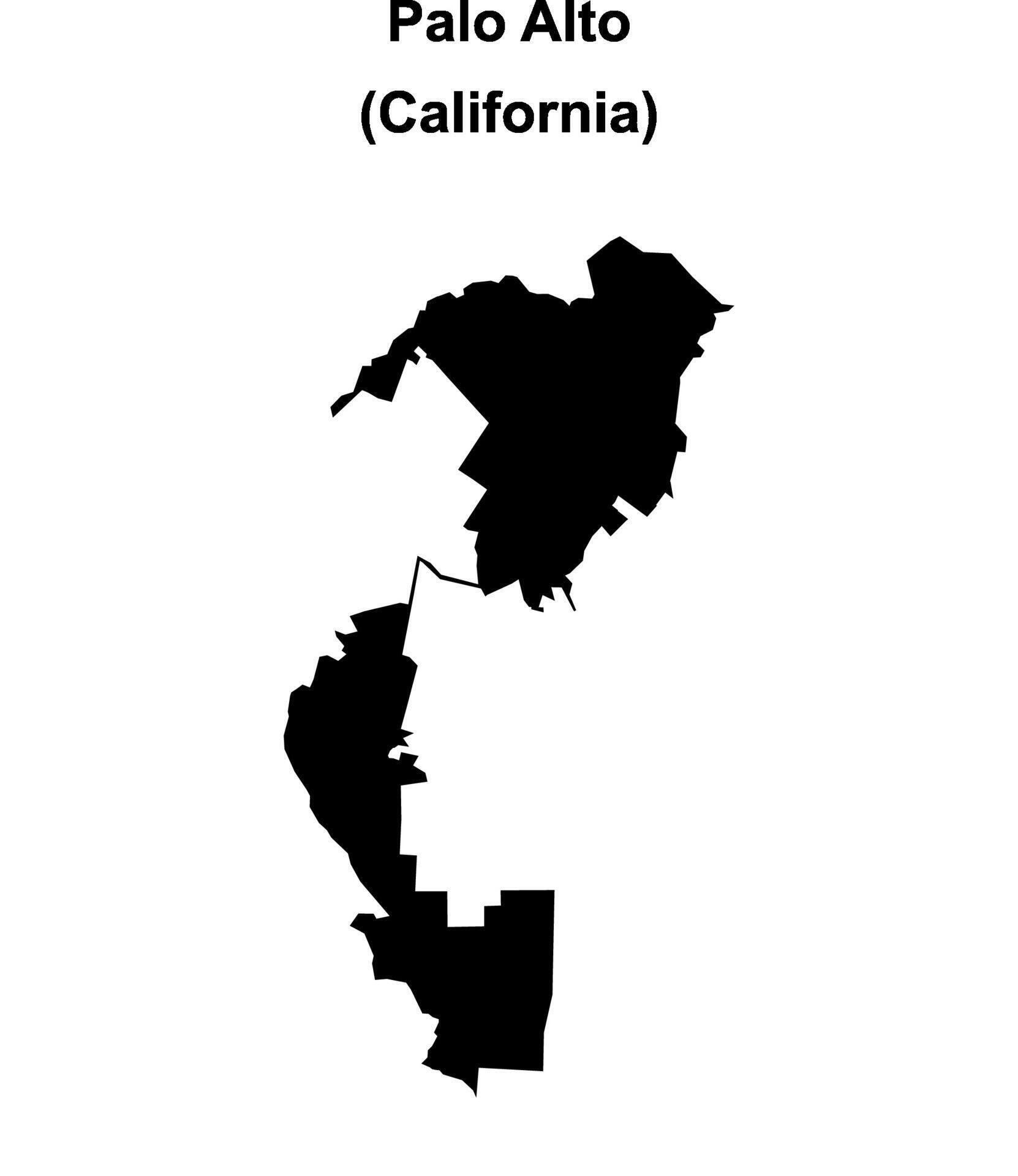 Palo Alto California blank outline map 54470810 Vector Art at Vecteezy Palo Alto California blank outline map 54470810 Vector Art at Vecteezy