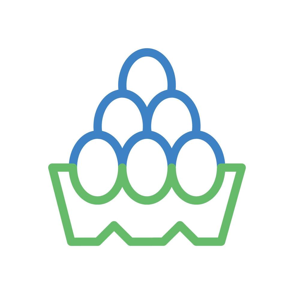 Eggs in a carton. Concept of healthy eating, breakfast, and nutrition. vector