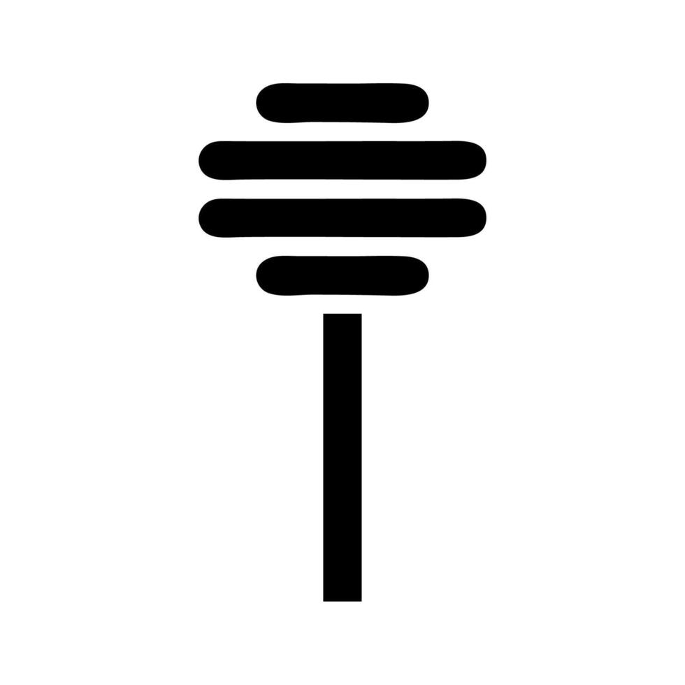 Honey dipper silhouette. Concept of sweetness, natural food, and beekeeping. vector