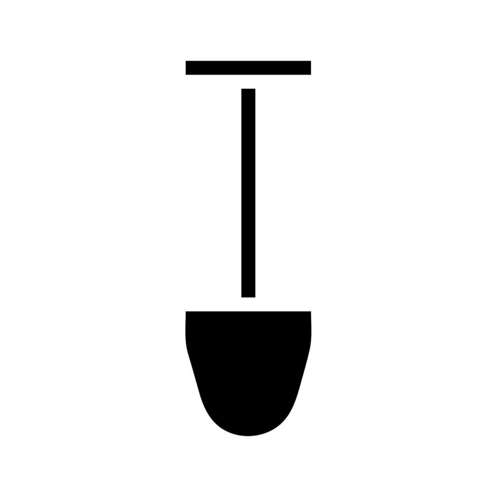 Shovel icon for gardening and construction. Concept of work, digging, and building. vector