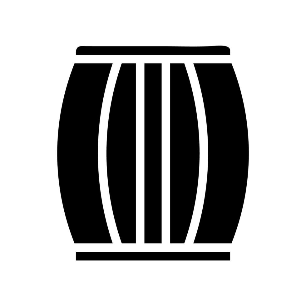 Wooden barrel icon. Concept of storage, aging, and fermentation. vector