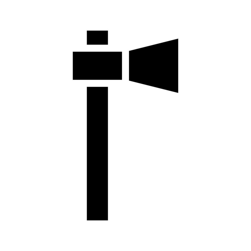 Axe silhouette icon. Concept of carpentry, lumberjack, and woodwork. vector