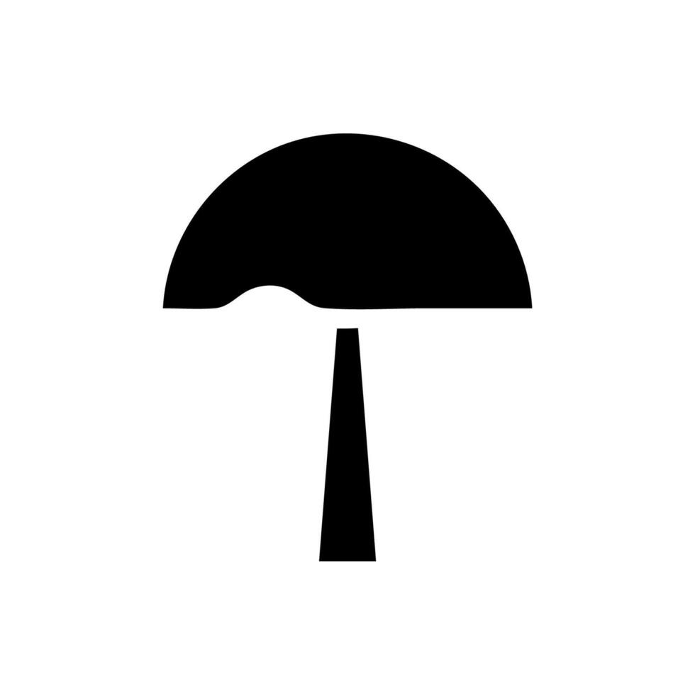 Mushroom silhouette icon. Concept of nature, simplicity, and minimalism. vector