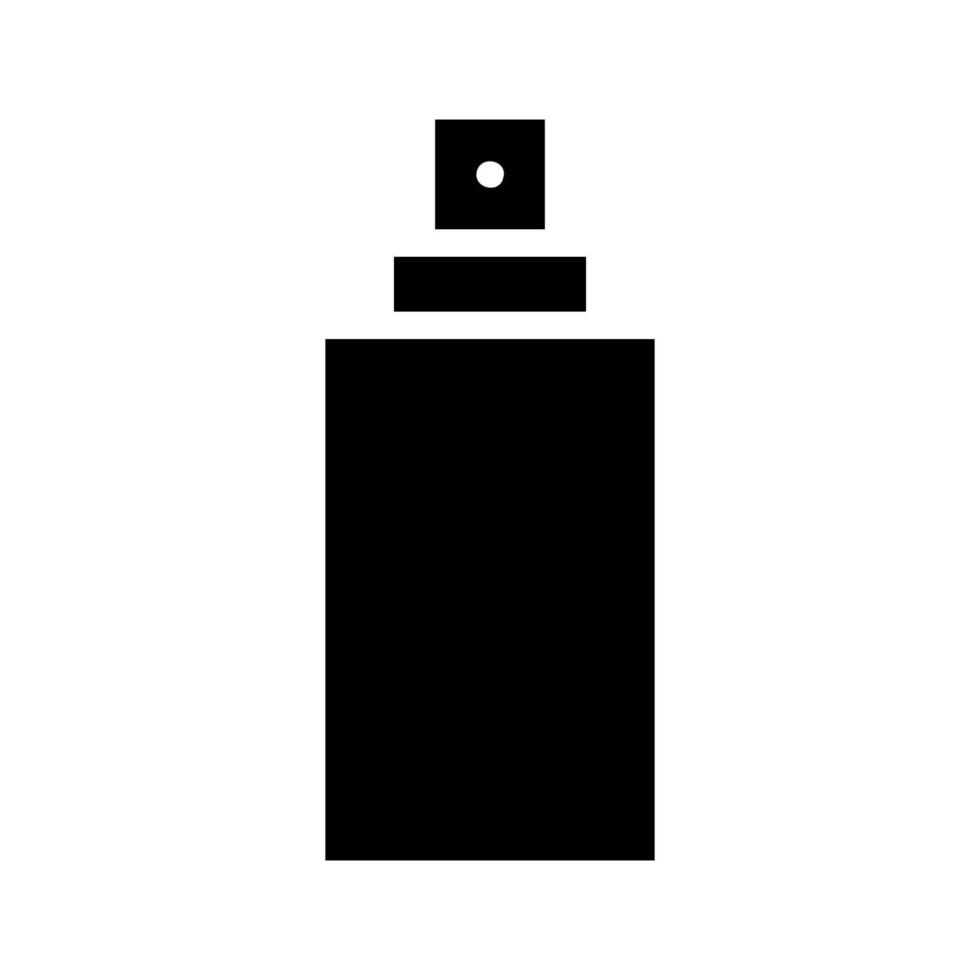 Spray bottle silhouette icon. Concept of hygiene, disinfection, and cleaning. vector