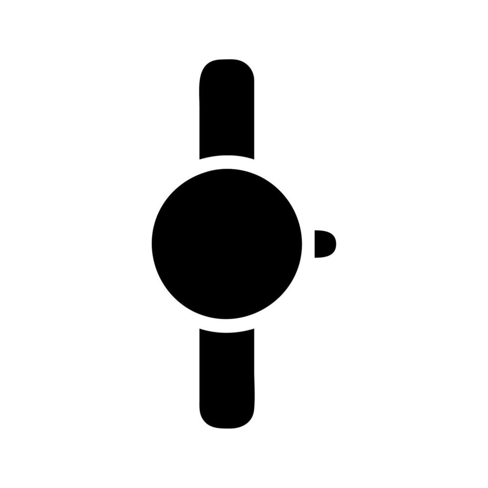 Simple wristwatch icon. Concept of time, punctuality, and schedule. vector
