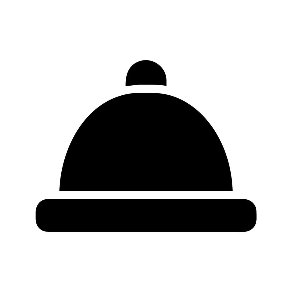 Cloche serving tray silhouette. Concept of service, delivery, and presentation. vector