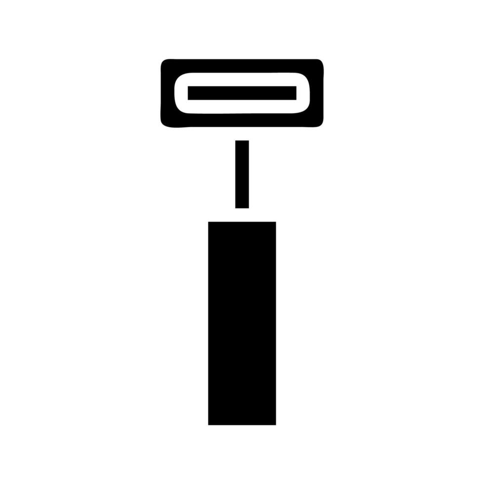 Razor blade icon for shaving. Concept of hygiene, grooming, and personal care. vector