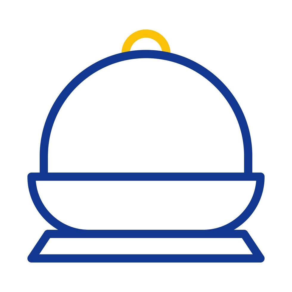 Covered food tray icon. Concept of catering, serving, and fine dining. vector