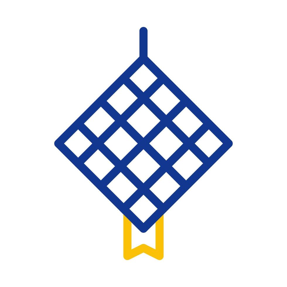 Ketupat icon. Concept of traditional food, Eid al Fitr, and Ramadan. vector