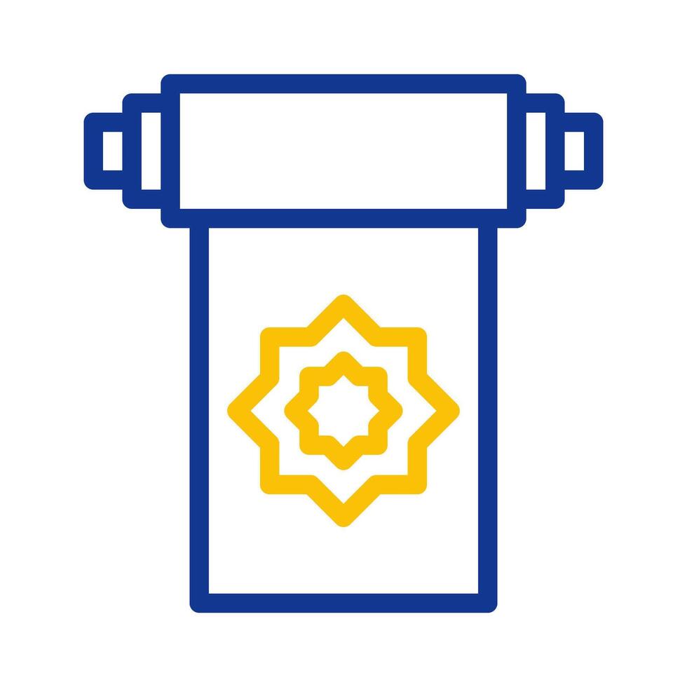 Torah scroll with star symbol. Concept of Judaism, religion, and spirituality. vector