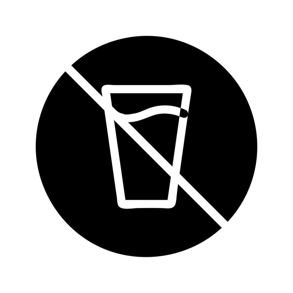 No drinks allowed sign. Concept of restriction, prohibition, and rules. vector