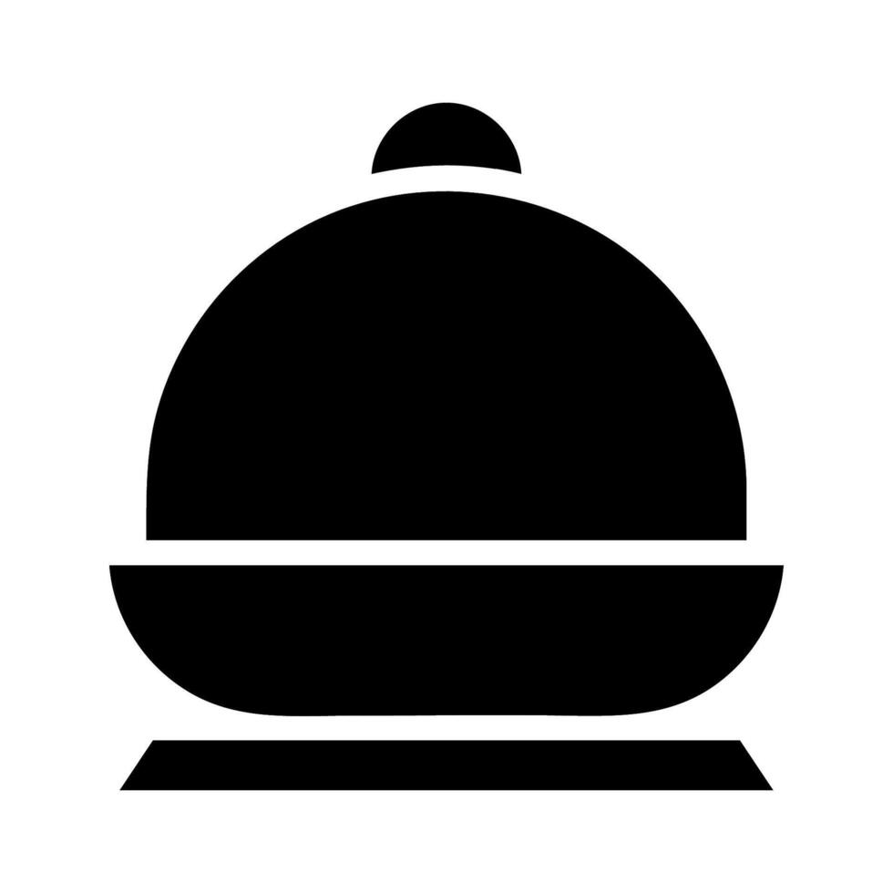 Cloche serving tray icon. Concept of food service, fine dining, and catering. vector