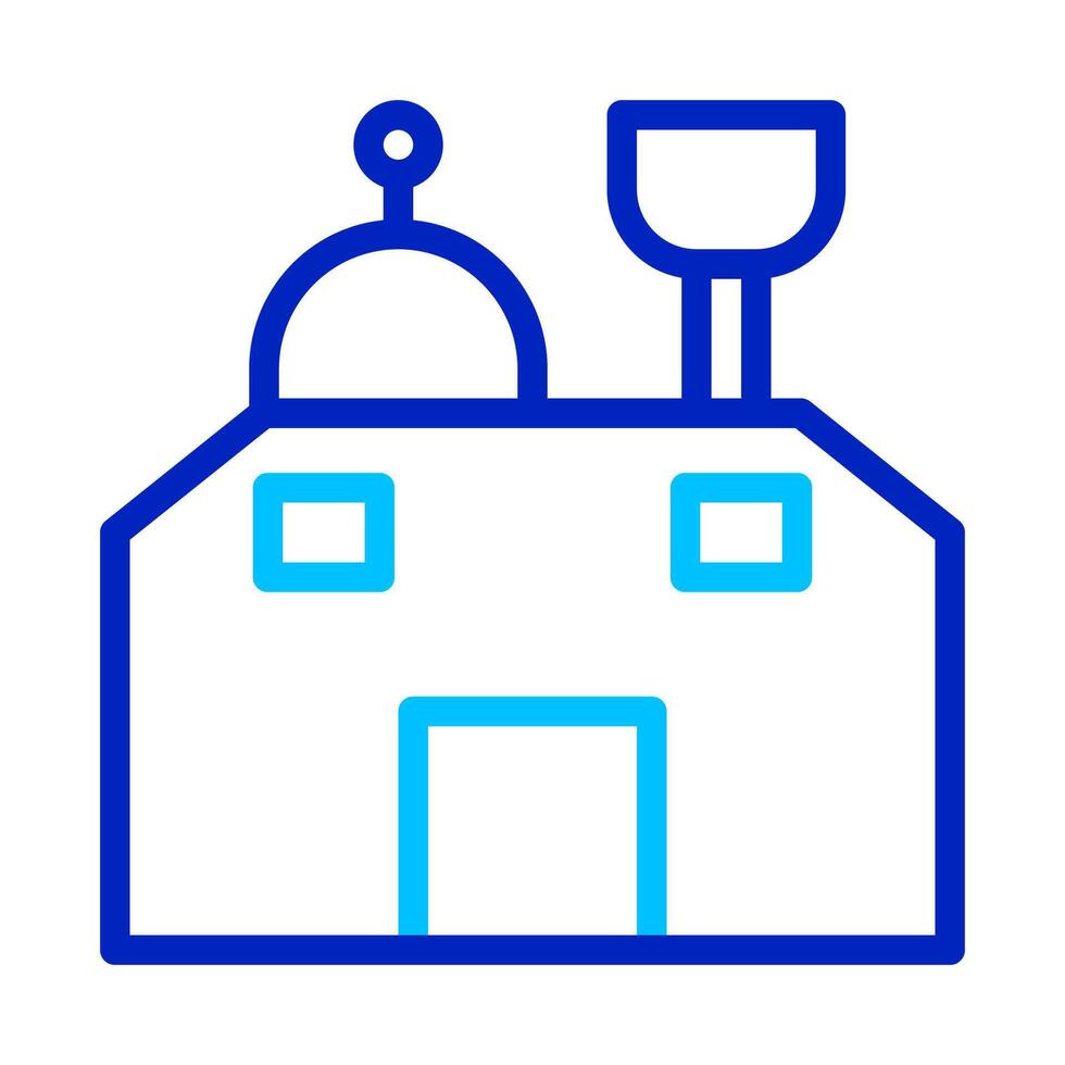 Observatory icon, astronomy research center. Concept of science, space, and exploration. vector