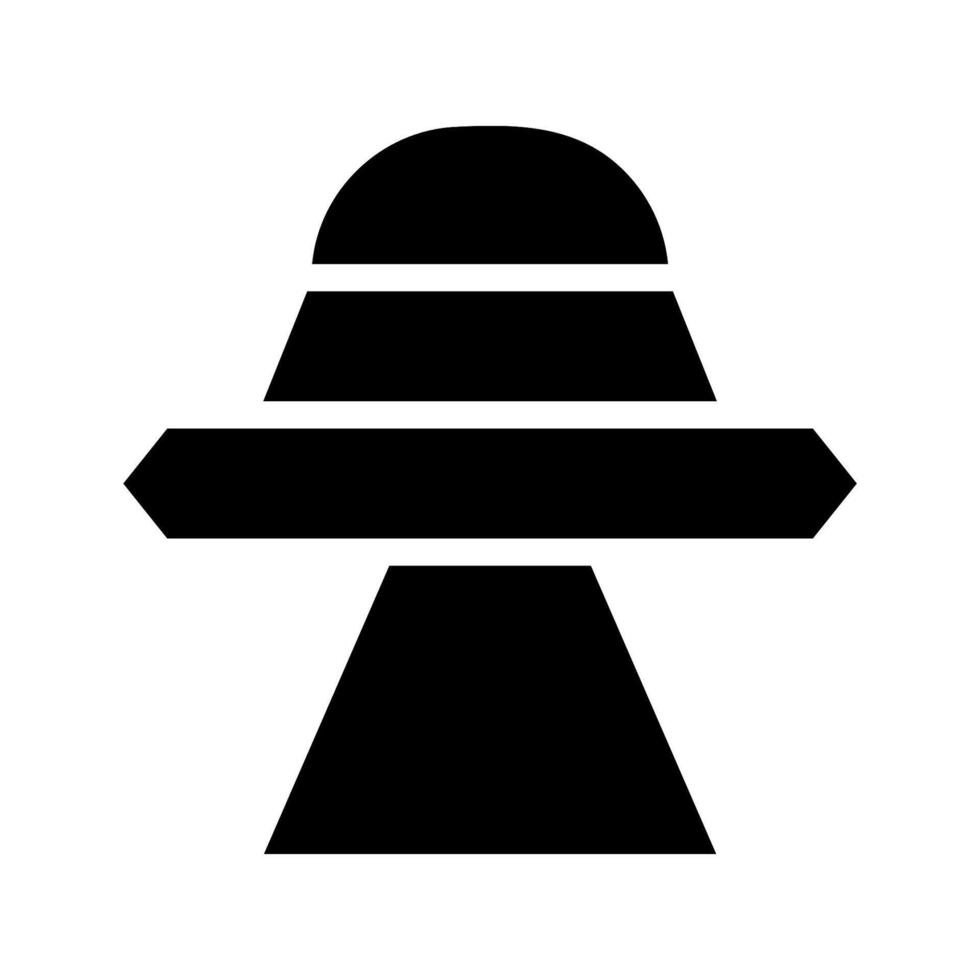 UFO icon silhouette. Concept of alien, extraterrestrial life, and unidentified flying object. vector