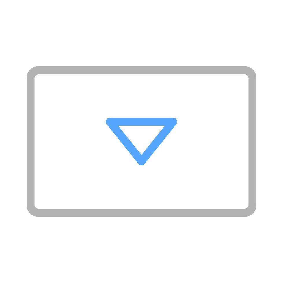 Down arrow button icon. Concept of direction, download, and scroll. vector