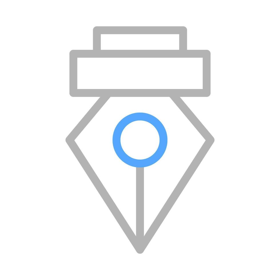 Fountain pen nib icon. Concept of writing, creativity, and design. vector