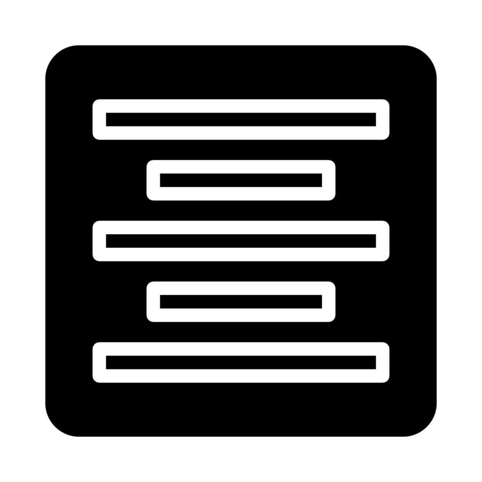 Center alignment icon. Concept of text formatting, editing, and writing. vector