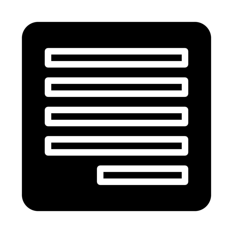 Right aligned text icon. Concept of text formatting and document editing. vector