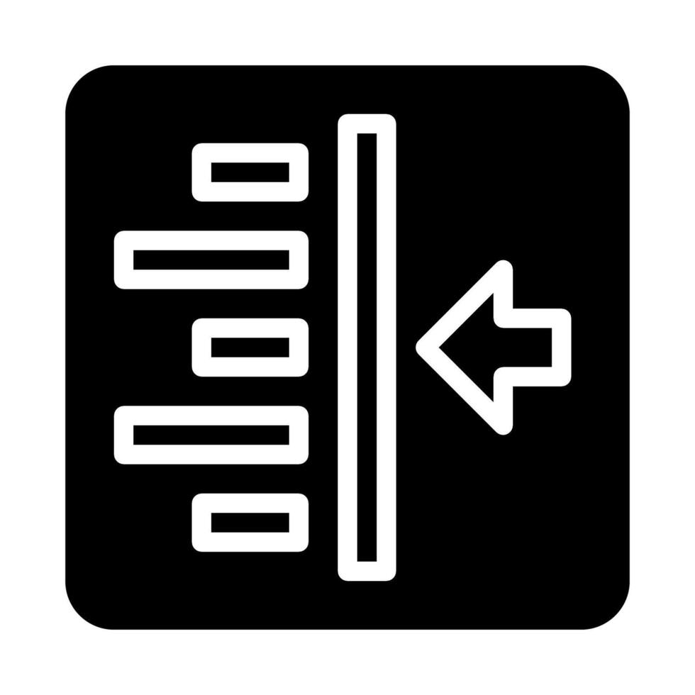 Left text alignment icon. Concept of formatting, editing, and writing. vector