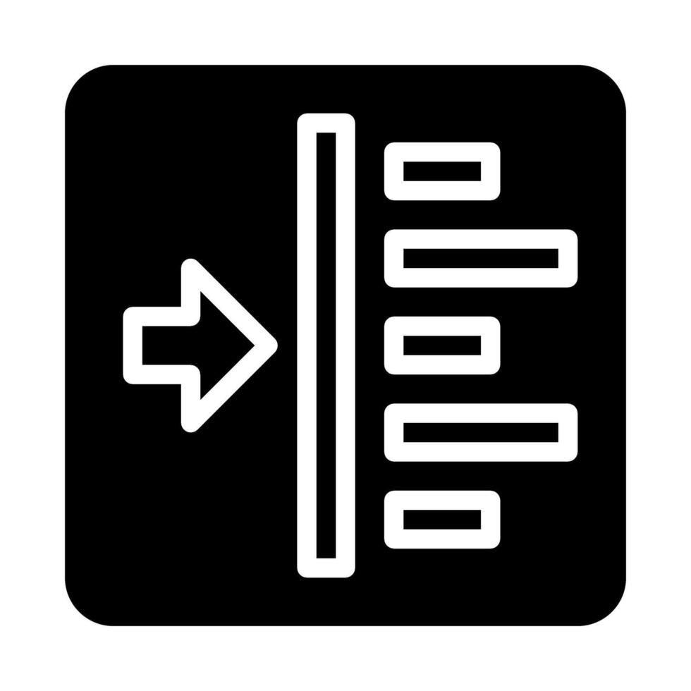 Left alignment icon. Concept of text formatting, editing, and writing. vector