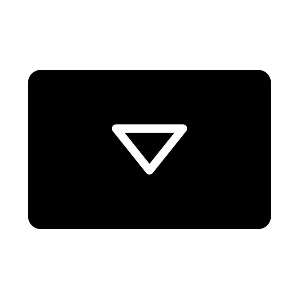 Down arrow icon. Concept of direction, download, and scroll. vector